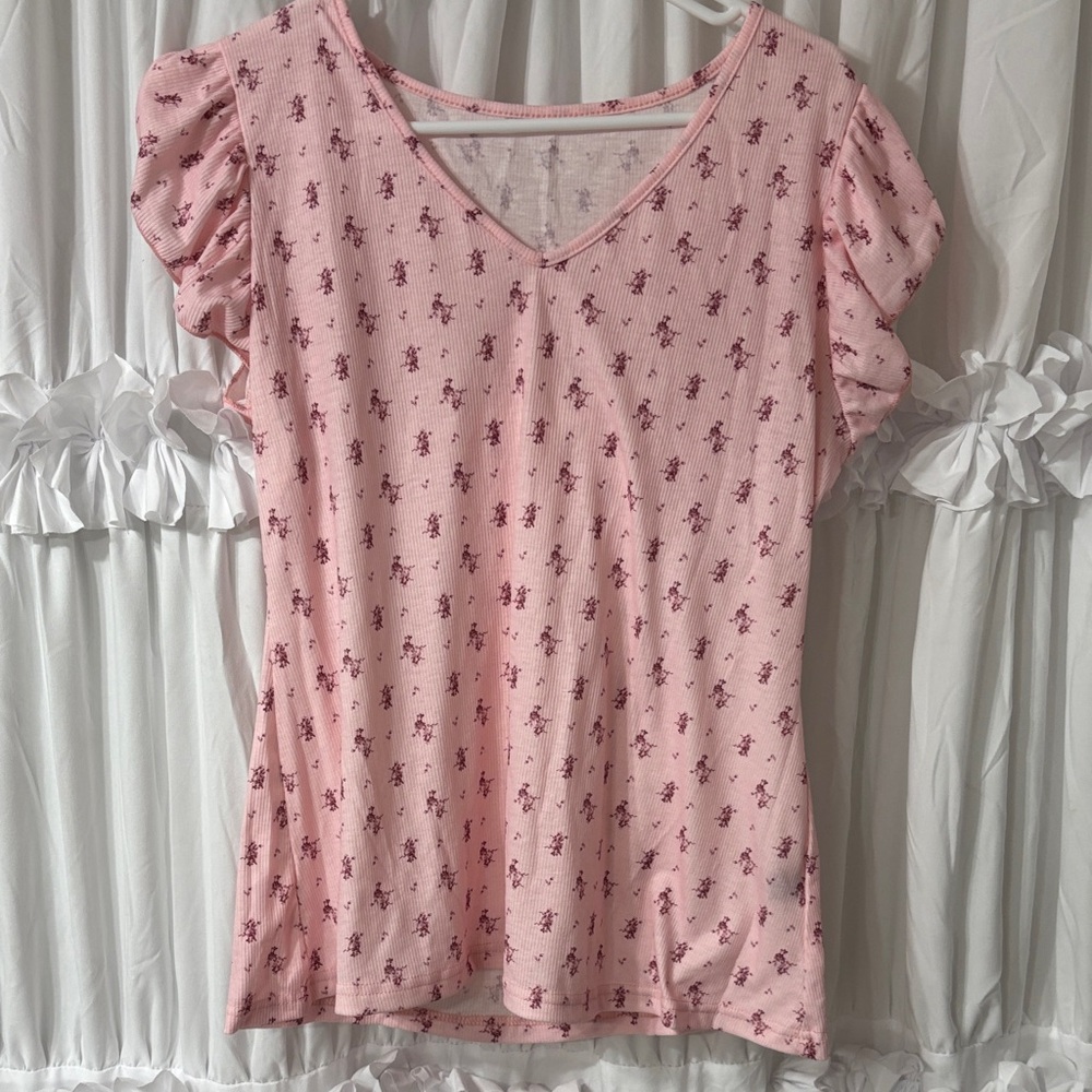 Pink Floral Women's Top